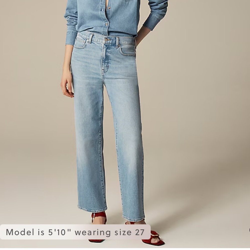 J.Crew Full-length slim-wide jean in 1996 semi-stretch size 26 Petite